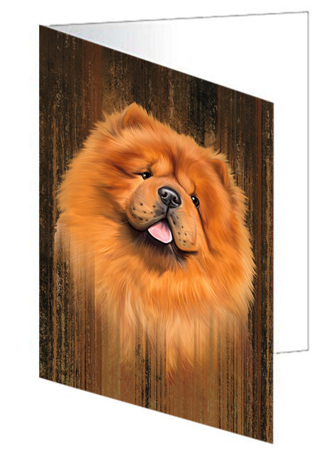 Rustic Chow Chow Dog Handmade Artwork Assorted Pets Greeting Cards and Note Cards with Envelopes for All Occasions and Holiday Seasons GCD55187
