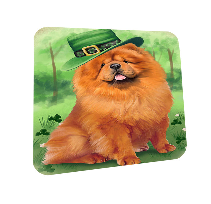St. Patricks Day Irish Portrait Chow Chow Dog Coasters Set of 4 CST48739