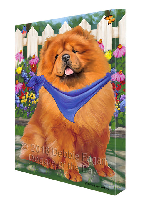 Spring Floral Chow Chow Dog Canvas Wall Art CVS64447