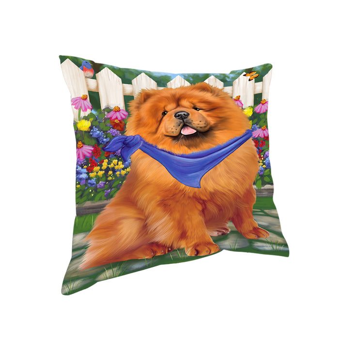 Spring Floral Chow Chow Dog Pillow PIL55276