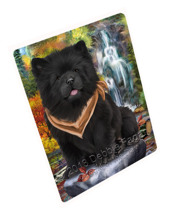 Scenic Waterfall Chow Chows Dog Magnet Mini (3.5" x 2") MAG53073