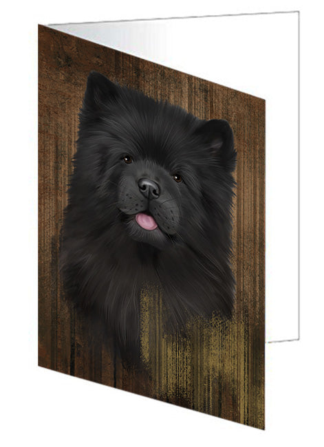 Rustic Chow Chow Dog Handmade Artwork Assorted Pets Greeting Cards and Note Cards with Envelopes for All Occasions and Holiday Seasons GCD55190
