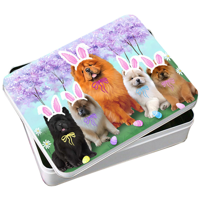Chow Chows Dog Easter Holiday Photo Storage Tin PITN49108