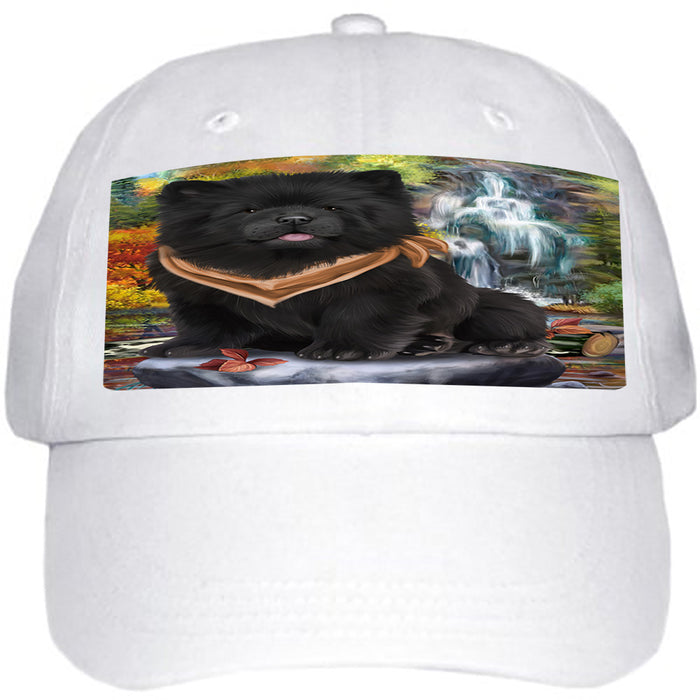 Scenic Waterfall Chow Chows Dog Ball Hat Cap HAT52938