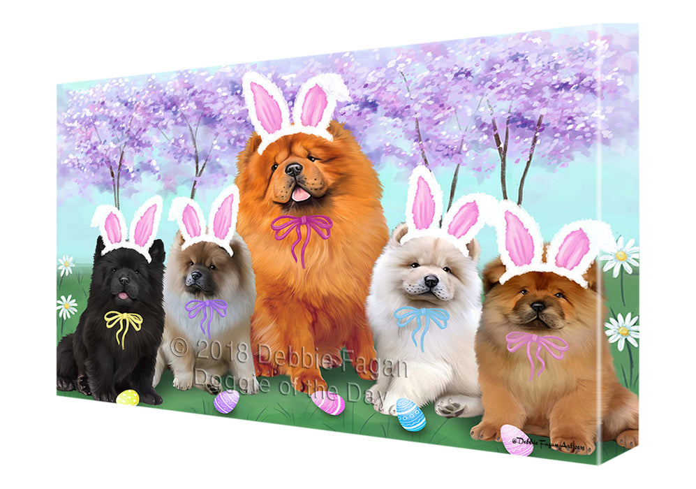 Chow Chows Dog Easter Holiday Canvas Wall Art CVS57585