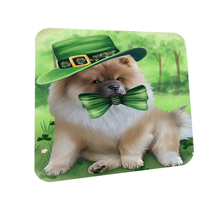 St. Patricks Day Irish Portrait Chow Chow Dog Coasters Set of 4 CST48741