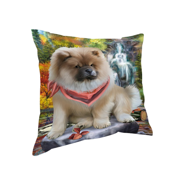 Scenic Waterfall Chow Chow Dog Pillow PIL54800