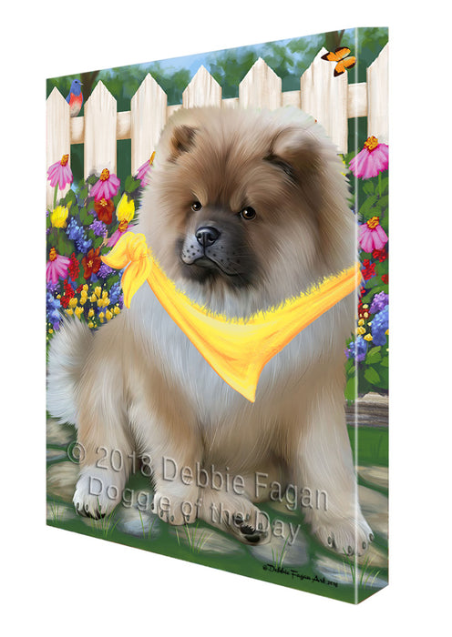 Spring Floral Chow Chow Dog Canvas Wall Art CVS64465