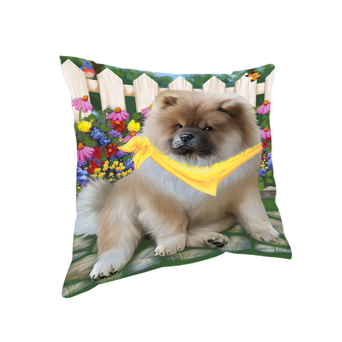 Spring Floral Chow Chow Dog Pillow PIL55284