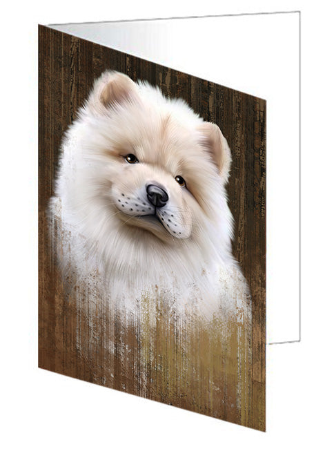Rustic Chow Chow Dog Handmade Artwork Assorted Pets Greeting Cards and Note Cards with Envelopes for All Occasions and Holiday Seasons GCD55193