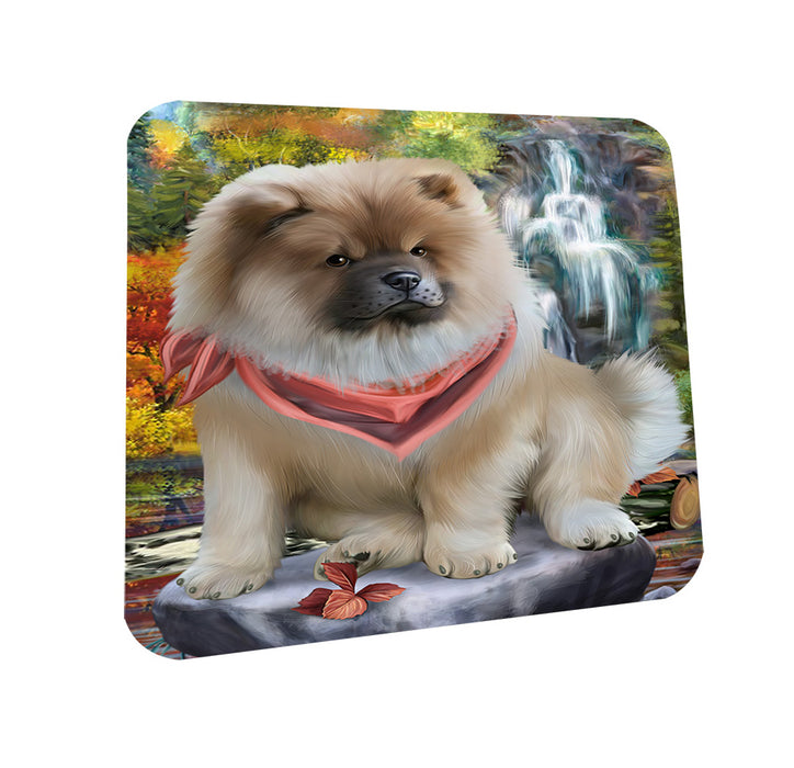 Scenic Waterfall Chow Chow Dog Coasters Set of 4 CST49645
