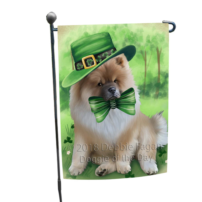 St. Patricks Day Irish Portrait Chow Chow Dog Garden Flag GFLG48691