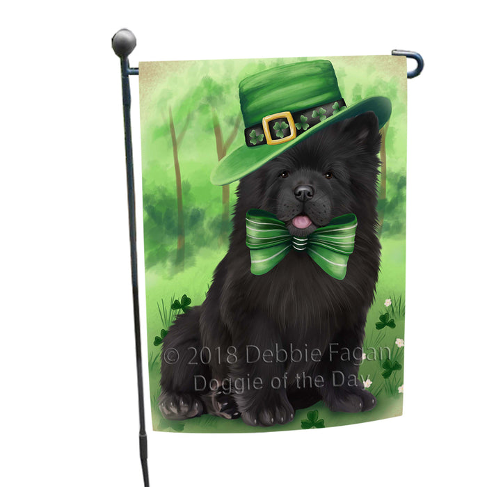 St. Patricks Day Irish Portrait Chow Chow Dog Garden Flag GFLG48692