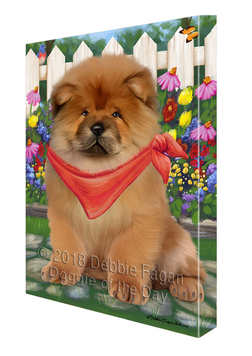 Spring Floral Chow Chow Dog Canvas Wall Art CVS64474