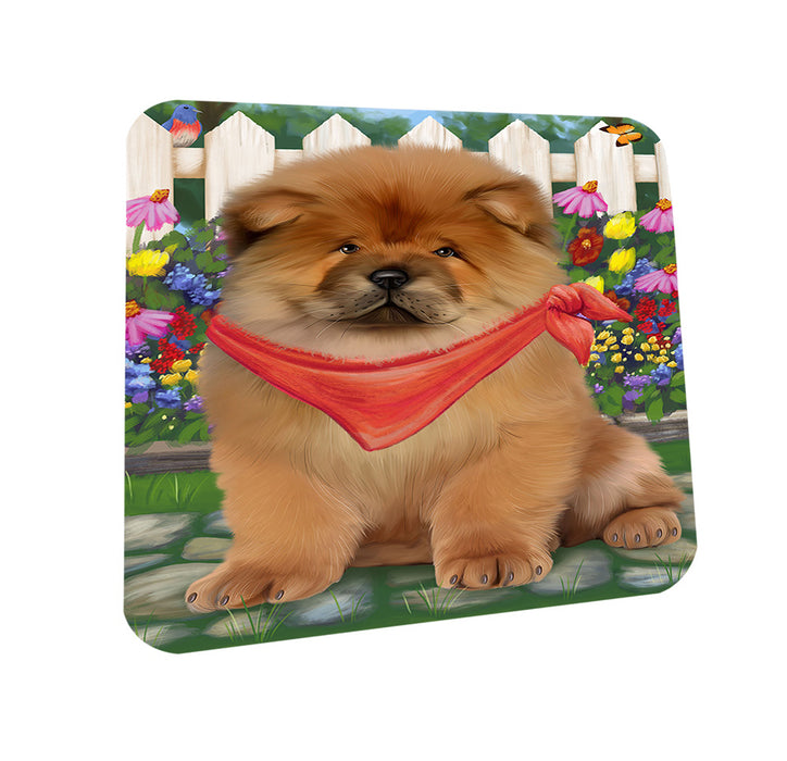 Spring Floral Chow Chow Dog Coasters Set of 4 CST49817