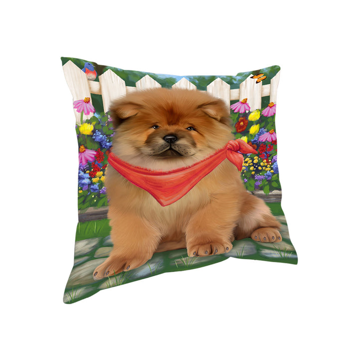 Spring Floral Chow Chow Dog Pillow PIL55288