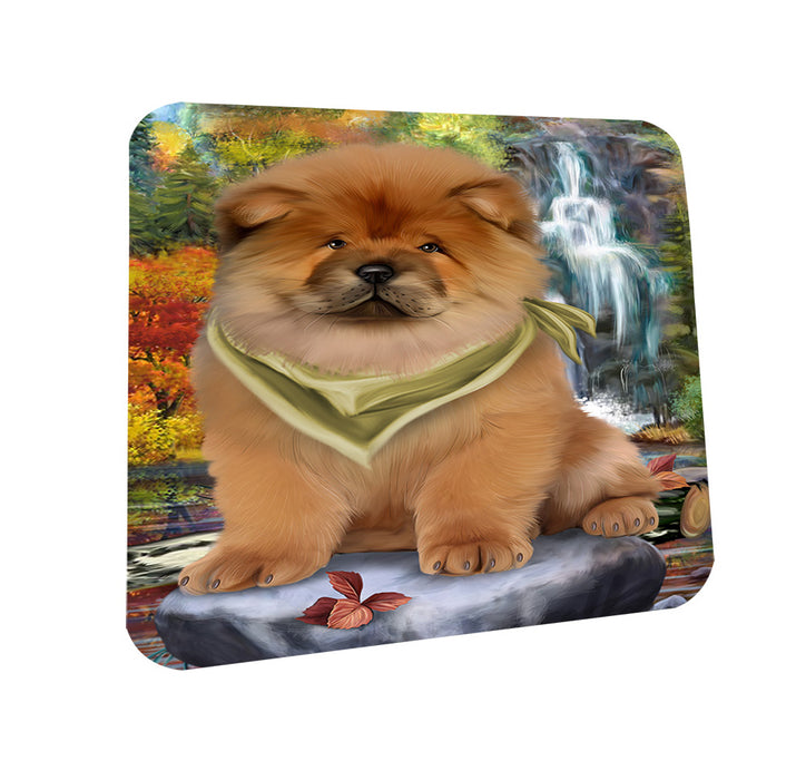 Scenic Waterfall Chow Chow Dog Coasters Set of 4 CST49646