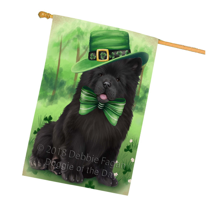 St. Patricks Day Irish Portrait Chow Chow Dog House Flag FLG48748