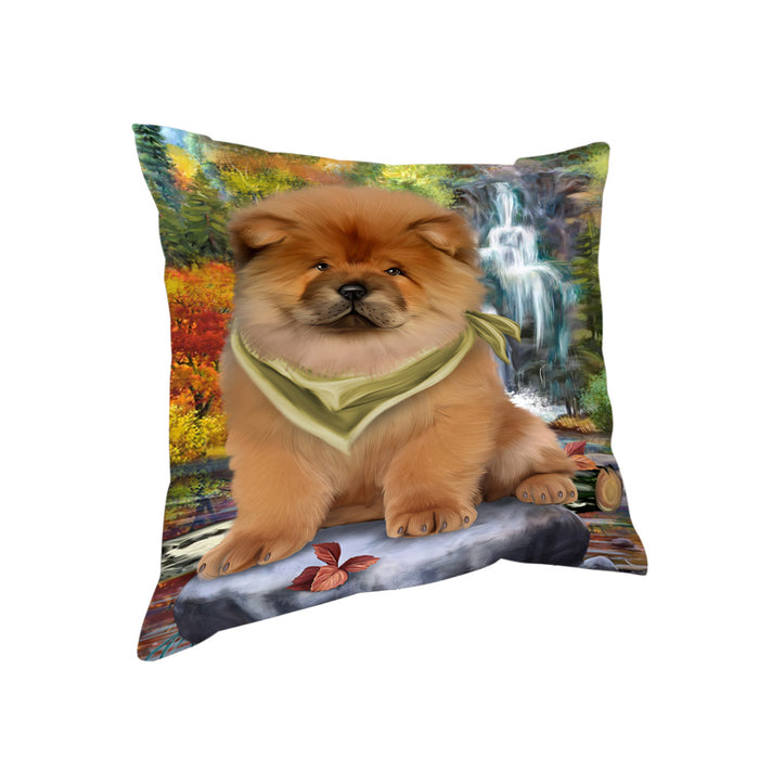 Scenic Waterfall Chow Chow Dog Pillow PIL54804