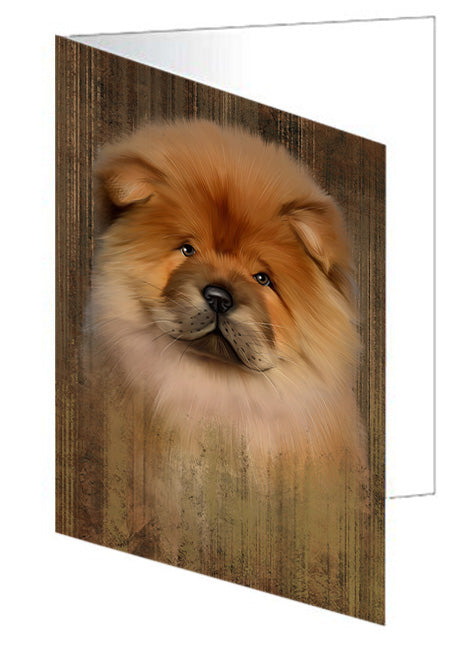 Rustic Chow Chow Dog Handmade Artwork Assorted Pets Greeting Cards and Note Cards with Envelopes for All Occasions and Holiday Seasons GCD55196