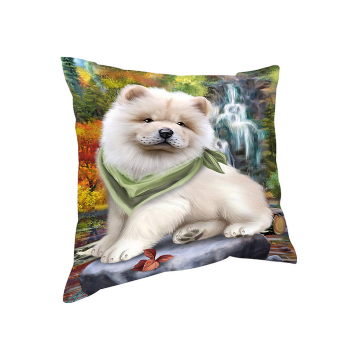Scenic Waterfall Chow Chow Dog Pillow PIL54808