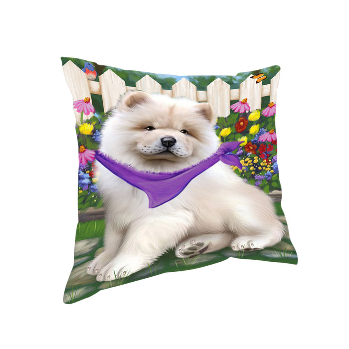 Spring Floral Chow Chow Dog Pillow PIL55292