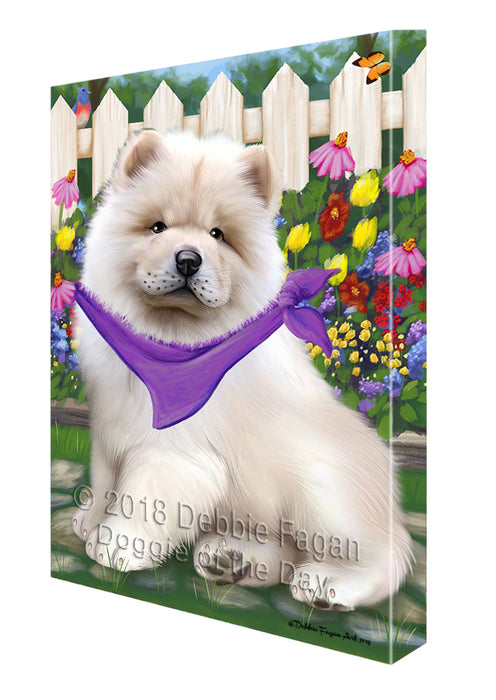 Spring Floral Chow Chow Dog Canvas Wall Art CVS64483