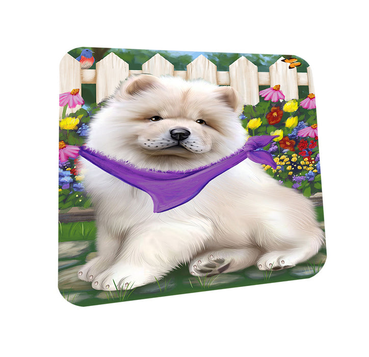Spring Floral Chow Chow Dog Coasters Set of 4 CST49818