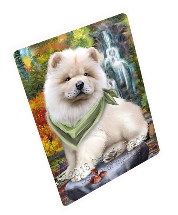 Scenic Waterfall Chow Chow Dog Large Refrigerator / Dishwasher Magnet RMAG58164