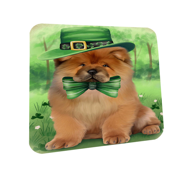 St. Patricks Day Irish Portrait Chow Chow Dog Coasters Set of 4 CST48743