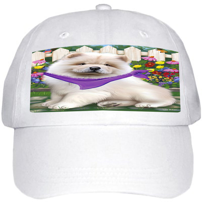 Spring Floral Chow Chow Dog Ball Hat Cap HAT53310
