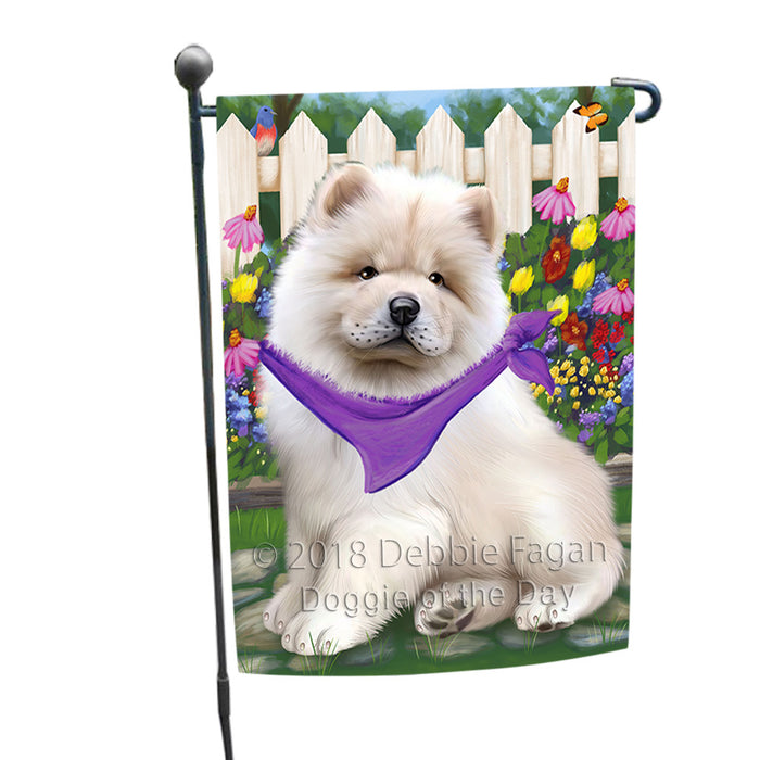 Spring Floral Chow Chow Dog Garden Flag GFLG49688