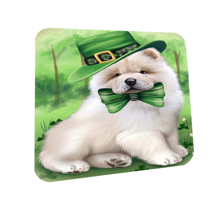 St. Patricks Day Irish Portrait Chow Chow Dog Coasters Set of 4 CST48744