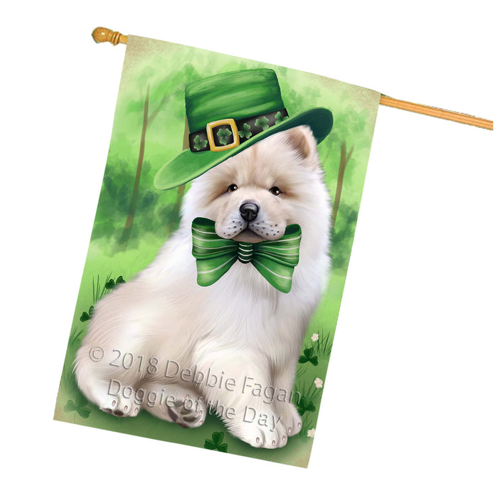 St. Patricks Day Irish Portrait Chow Chow Dog House Flag FLG48750