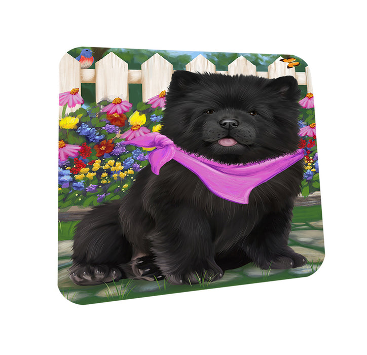 Spring Floral Chow Chow Dog Coasters Set of 4 CST49819