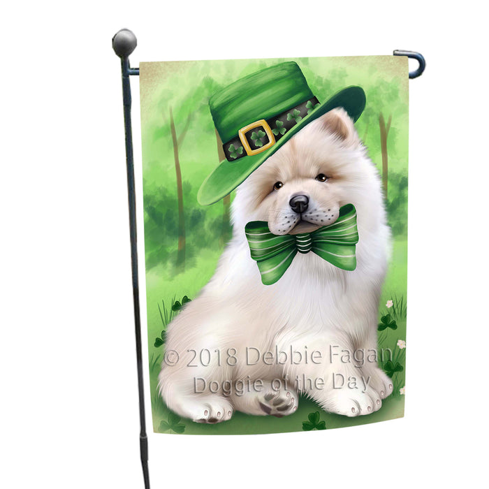 St. Patricks Day Irish Portrait Chow Chow Dog Garden Flag GFLG48694