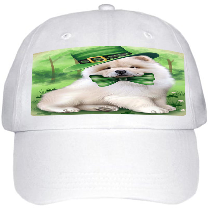St. Patricks Day Irish Portrait Chow Chow Dog Ball Hat Cap HAT50088