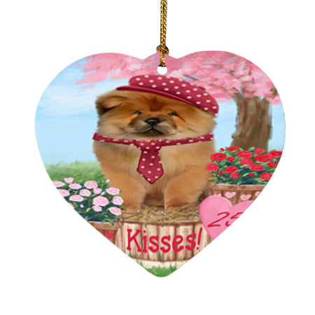 Rosie 25 Cent Kisses Chow Chow Dog Heart Christmas Ornament HPOR56197