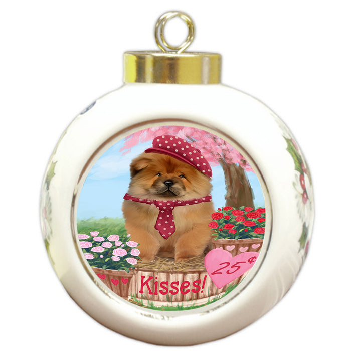 Rosie 25 Cent Kisses Chow Chow Dog Round Ball Christmas Ornament RBPOR56197