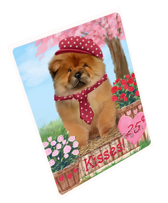 Rosie 25 Cent Kisses Chow Chow Dog Large Refrigerator / Dishwasher Magnet RMAG97314