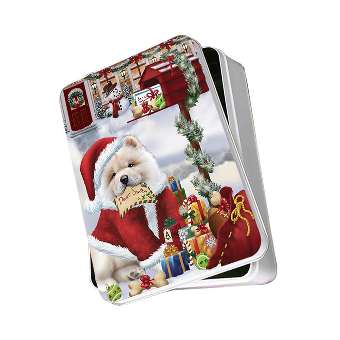 Chow Chow Dog Dear Santa Letter Christmas Holiday Mailbox Photo Storage Tin PITN53834
