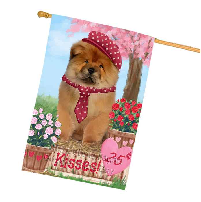 Rosie 25 Cent Kisses Chow Chow Dog House Flag FLG56525