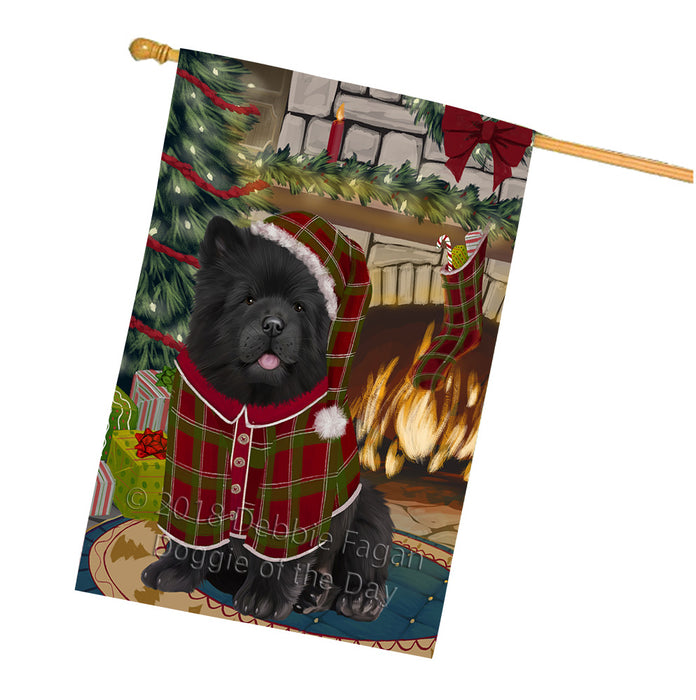 The Stocking was Hung Chow Chow Dog House Flag FLG55705