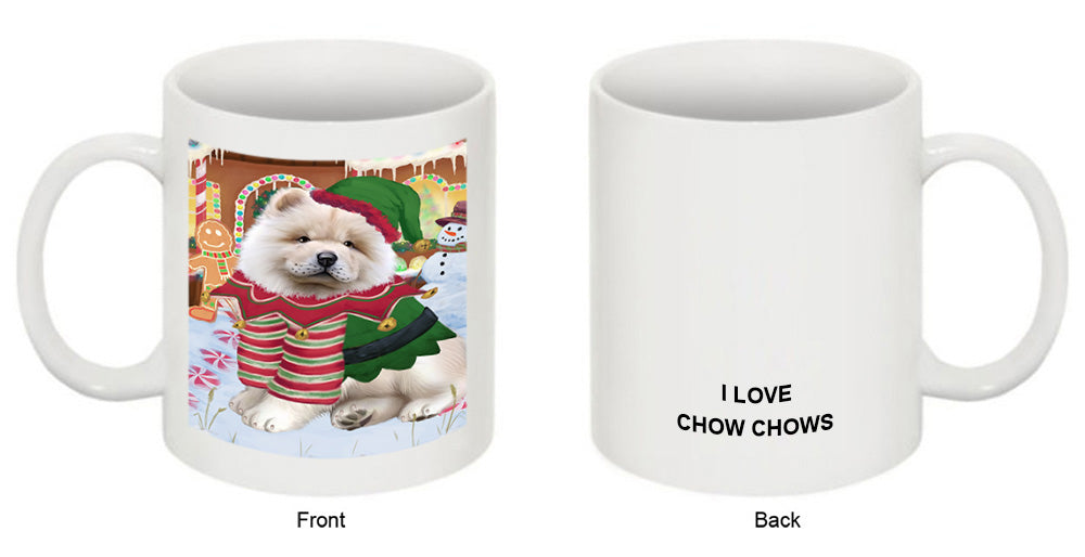 Christmas Gingerbread House Candyfest Chow Chow Dog Coffee Mug MUG51704
