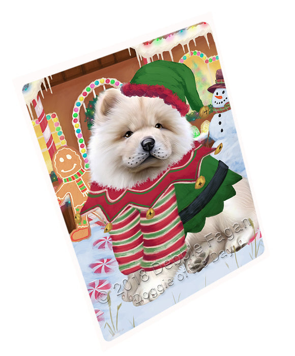 Christmas Gingerbread House Candyfest Chow Chow Dog Large Refrigerator / Dishwasher Magnet RMAG100104