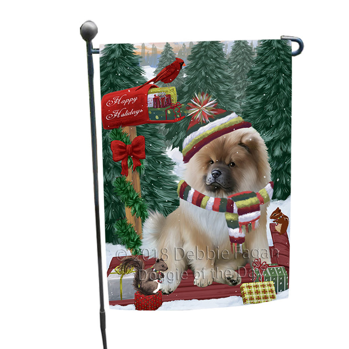 Merry Christmas Woodland Sled Chow Chow Dog Garden Flag GFLG55194