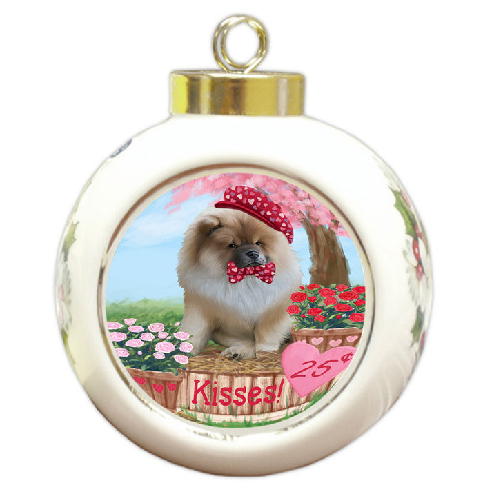 Rosie 25 Cent Kisses Chow Chow Dog Round Ball Christmas Ornament RBPOR56198