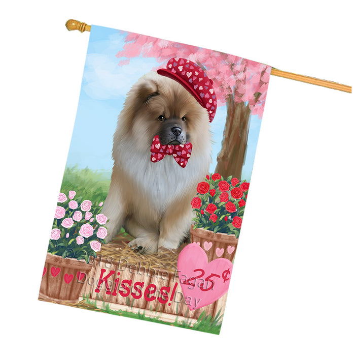 Rosie 25 Cent Kisses Chow Chow Dog House Flag FLG56526