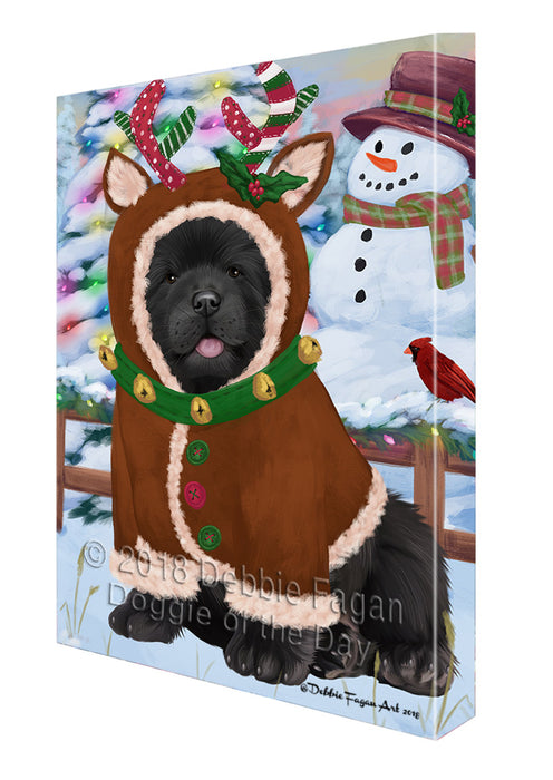 Christmas Gingerbread House Candyfest Chow Chow Dog Canvas Print Wall Art Décor CVS128987