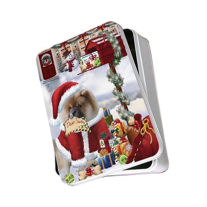 Chow Chow Dog Dear Santa Letter Christmas Holiday Mailbox Photo Storage Tin PITN53835